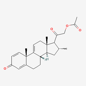 B1146595 (16alpha)-21-(Acetyloxy)-16-methyl-pregna-1,4,9(11)-triene-3,20-dione CAS No. 4258-83-7