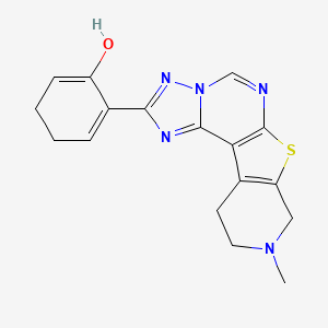 6-(13-methyl-10-thia-3,5,6,8,13-pentazatetracyclo[7.7.0.02,6.011,16]hexadeca-1(9),2,4,7,11(16)-pentaen-4-yl)cyclohexa-1,5-dien-1-ol