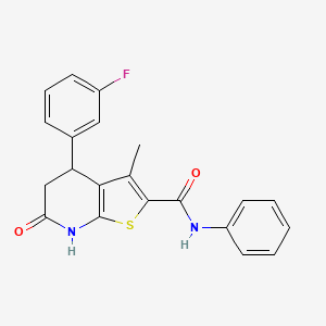 4-(3-fluorophenyl)-6-hydroxy-3-methyl-N-phenyl-4,5-dihydrothieno[2,3-b]pyridine-2-carboxamide