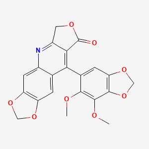 molecular formula C21H15NO8 B11465977 9-(6,7-dimethoxy-1,3-benzodioxol-5-yl)[1,3]dioxolo[4,5-g]furo[3,4-b]quinolin-8(6H)-one 