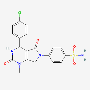 4-[4-(4-chlorophenyl)-1-methyl-2,5-dioxo-1,2,3,4,5,7-hexahydro-6H-pyrrolo[3,4-d]pyrimidin-6-yl]benzenesulfonamide