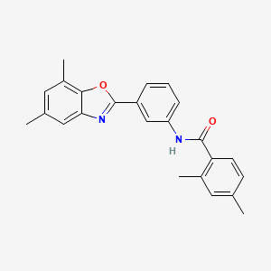 molecular formula C24H22N2O2 B11466002 N-[3-(5,7-dimethyl-1,3-benzoxazol-2-yl)phenyl]-2,4-dimethylbenzamide 