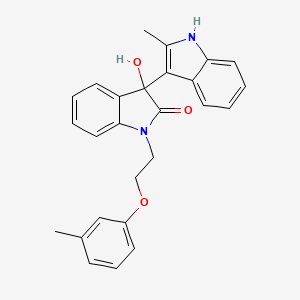 3'-hydroxy-2-methyl-1'-[2-(3-methylphenoxy)ethyl]-1',3'-dihydro-1H,2'H-3,3'-biindol-2'-one