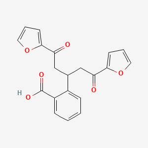 2-[1,5-Di(furan-2-yl)-1,5-dioxopentan-3-yl]benzoic acid