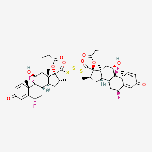 B1146609 17,17'-(Trisulfanediyldicarbonyl)bis(6alpha,9-difluoro-11beta-hydroxy-16alpha-methyl-3-oxoandrosta-1,4-dien-17alpha-yl) dipropanoate CAS No. 960071-64-1
