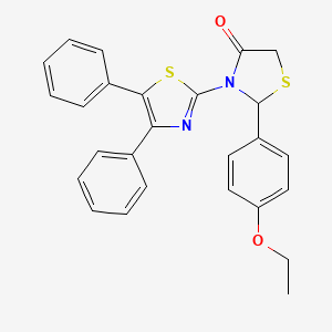 3-(4,5-Diphenyl-1,3-thiazol-2-yl)-2-(4-ethoxyphenyl)-1,3-thiazolidin-4-one