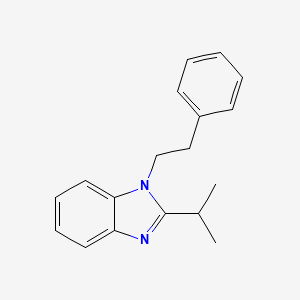 molecular formula C18H20N2 B11466126 1-(2-phenylethyl)-2-(propan-2-yl)-1H-benzimidazole 