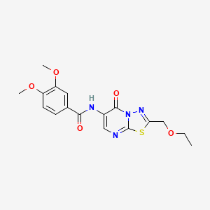 N-[2-(ethoxymethyl)-5-oxo-5H-[1,3,4]thiadiazolo[3,2-a]pyrimidin-6-yl]-3,4-dimethoxybenzamide