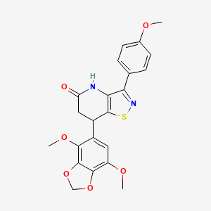 7-(4,7-dimethoxy-1,3-benzodioxol-5-yl)-3-(4-methoxyphenyl)-6,7-dihydro[1,2]thiazolo[4,5-b]pyridin-5(4H)-one