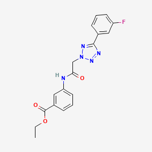 ethyl 3-({[5-(3-fluorophenyl)-2H-tetrazol-2-yl]acetyl}amino)benzoate