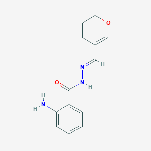 molecular formula C13H15N3O2 B11466191 2-amino-N'-[(E)-3,4-dihydro-2H-pyran-5-ylmethylidene]benzohydrazide 