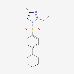 1-[(4-Cyclohexylphenyl)sulfonyl]-2-ethyl-4-methylimidazole