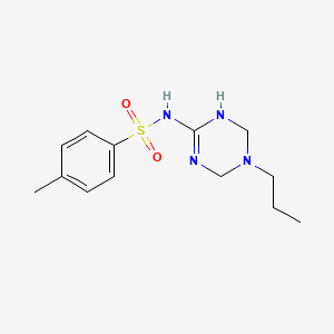 4-Methyl-N-(5-propyl-1,4,5,6-tetrahydro-[1,3,5]triazin-2-yl)-benzenesulfonamide