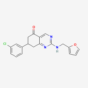 7-(3-chlorophenyl)-2-[(furan-2-ylmethyl)amino]-7,8-dihydroquinazolin-5(6H)-one