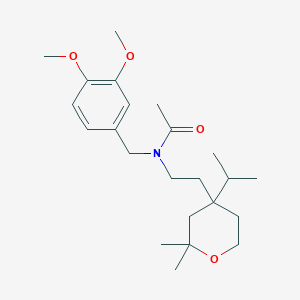 N-(3,4-dimethoxybenzyl)-N-{2-[2,2-dimethyl-4-(propan-2-yl)tetrahydro-2H-pyran-4-yl]ethyl}acetamide