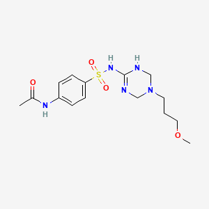 N-(4-{[5-(3-methoxypropyl)-1,4,5,6-tetrahydro-1,3,5-triazin-2-yl]sulfamoyl}phenyl)acetamide