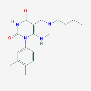 molecular formula C18H24N4O2 B11466273 6-butyl-1-(3,4-dimethylphenyl)-2-hydroxy-5,6,7,8-tetrahydropyrimido[4,5-d]pyrimidin-4(1H)-one 