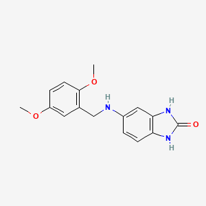 molecular formula C16H17N3O3 B11466305 5-[(2,5-dimethoxybenzyl)amino]-1,3-dihydro-2H-benzimidazol-2-one 