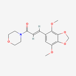 (2E)-3-(4,7-dimethoxy-1,3-benzodioxol-5-yl)-1-(morpholin-4-yl)prop-2-en-1-one