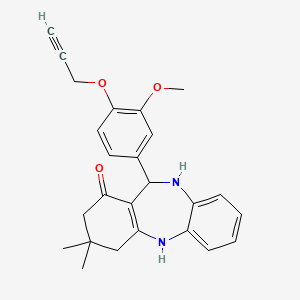 11-[3-methoxy-4-(2-propynyloxy)phenyl]-3,3-dimethyl-2,3,4,5,10,11-hexahydro-1H-dibenzo[b,e][1,4]diazepin-1-one