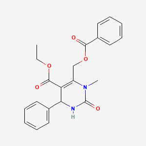 Ethyl 1-methyl-2-oxo-4-phenyl-6-{[(phenylcarbonyl)oxy]methyl}-1,2,3,4-tetrahydropyrimidine-5-carboxylate