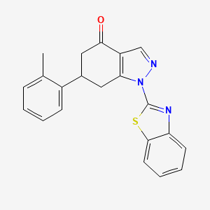 1-(1,3-benzothiazol-2-yl)-6-(2-methylphenyl)-1,5,6,7-tetrahydro-4H-indazol-4-one