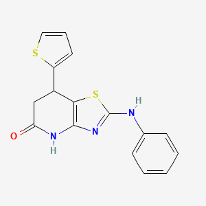 2-(Phenylamino)-7-(thiophen-2-yl)-4H,6H,7H-[1,3]thiazolo[4,5-b]pyridin-5-one