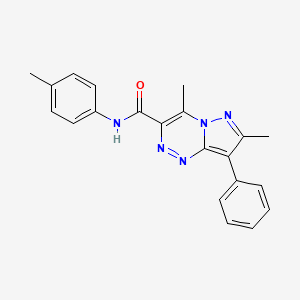 molecular formula C21H19N5O B11466376 4,7-dimethyl-N-(4-methylphenyl)-8-phenylpyrazolo[5,1-c][1,2,4]triazine-3-carboxamide 