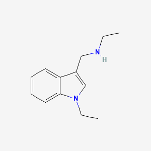 molecular formula C13H18N2 B11466404 Ethyl[(1-ethylindol-3-yl)methyl]amine 