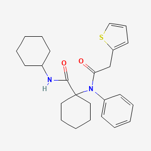 N-cyclohexyl-1-[phenyl(thiophen-2-ylacetyl)amino]cyclohexanecarboxamide