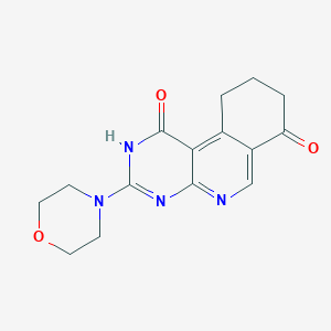 molecular formula C15H16N4O3 B11466441 1-hydroxy-3-(morpholin-4-yl)-9,10-dihydropyrimido[4,5-c]isoquinolin-7(8H)-one 