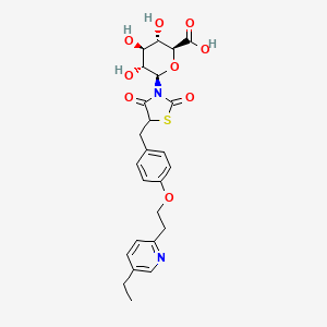 molecular formula C₂₅H₂₈N₂O₉S B1146645 吡格列酮 N-|A-D-葡萄糖醛酸苷 CAS No. 1296832-75-1