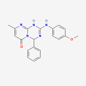 2-[(4-methoxyphenyl)amino]-8-methyl-4-phenyl-1,4-dihydro-6H-pyrimido[1,2-a][1,3,5]triazin-6-one