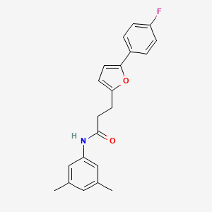 molecular formula C21H20FNO2 B11466491 N-(3,5-dimethylphenyl)-3-[5-(4-fluorophenyl)furan-2-yl]propanamide 