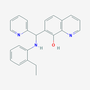 molecular formula C23H21N3O B11466536 7-{[(2-Ethylphenyl)amino](pyridin-2-yl)methyl}quinolin-8-ol 