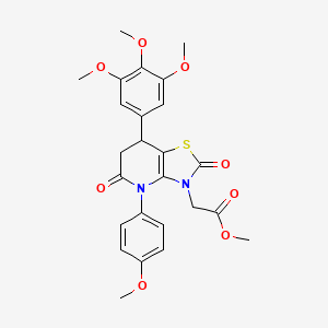 methyl [4-(4-methoxyphenyl)-2,5-dioxo-7-(3,4,5-trimethoxyphenyl)-4,5,6,7-tetrahydro[1,3]thiazolo[4,5-b]pyridin-3(2H)-yl]acetate