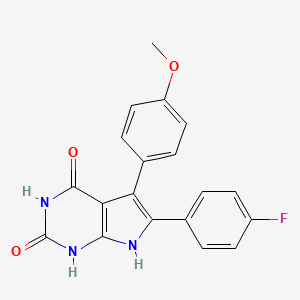 6-(4-fluorophenyl)-5-(4-methoxyphenyl)-1H-pyrrolo[2,3-d]pyrimidine-2,4(3H,7H)-dione