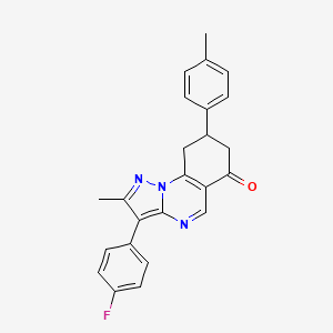 3-(4-fluorophenyl)-2-methyl-8-(4-methylphenyl)-8,9-dihydropyrazolo[1,5-a]quinazolin-6(7H)-one