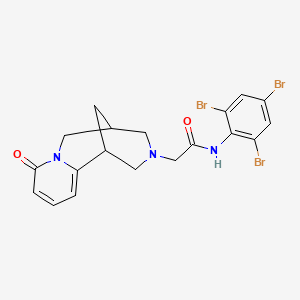 molecular formula C19H18Br3N3O2 B11466598 2-(8-oxo-1,5,6,8-tetrahydro-2H-1,5-methanopyrido[1,2-a][1,5]diazocin-3(4H)-yl)-N-(2,4,6-tribromophenyl)acetamide 