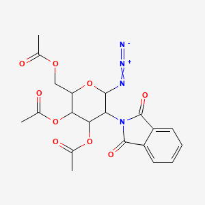 B1146660 [3,4-Diacetyloxy-6-azido-5-(1,3-dioxoisoindol-2-yl)oxan-2-yl]methyl acetate CAS No. 102816-24-0