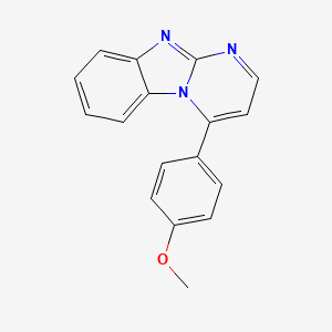 molecular formula C17H13N3O B11466604 4-(4-Methoxyphenyl)pyrimido[1,2-a]benzimidazole 