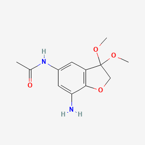 N-(7-amino-3,3-dimethoxy-2,3-dihydro-1-benzofuran-5-yl)acetamide