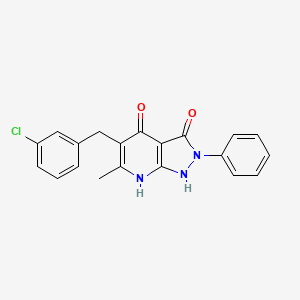 5-(3-chlorobenzyl)-6-methyl-2-phenyl-1H-pyrazolo[3,4-b]pyridine-3,4(2H,7H)-dione