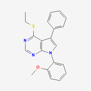 4-(ethylsulfanyl)-7-(2-methoxyphenyl)-5-phenyl-7H-pyrrolo[2,3-d]pyrimidine