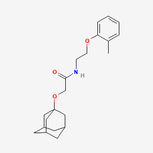 molecular formula C21H29NO3 B11466631 2-(Adamantan-1-yloxy)-N-[2-(2-methylphenoxy)ethyl]acetamide 