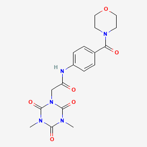 2-(3,5-dimethyl-2,4,6-trioxo-1,3,5-triazinan-1-yl)-N-[4-(morpholin-4-ylcarbonyl)phenyl]acetamide