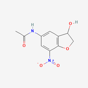 molecular formula C10H10N2O5 B11466663 N-(3-hydroxy-7-nitro-2,3-dihydro-1-benzofuran-5-yl)acetamide 