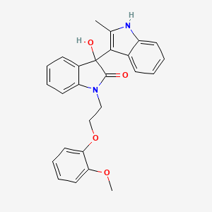 3'-hydroxy-1'-[2-(2-methoxyphenoxy)ethyl]-2-methyl-1',3'-dihydro-1H,2'H-3,3'-biindol-2'-one