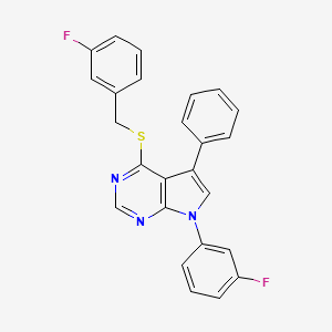 4-[(3-fluorobenzyl)sulfanyl]-7-(3-fluorophenyl)-5-phenyl-7H-pyrrolo[2,3-d]pyrimidine