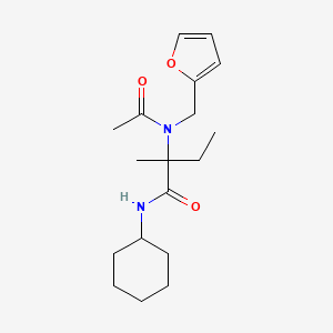 N~2~-acetyl-N-cyclohexyl-N~2~-(furan-2-ylmethyl)isovalinamide